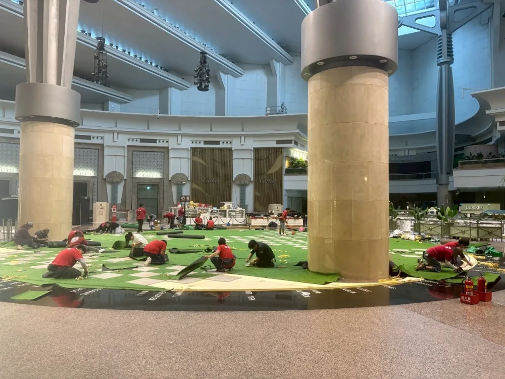 101 大樓．棋盤造型人工草皮